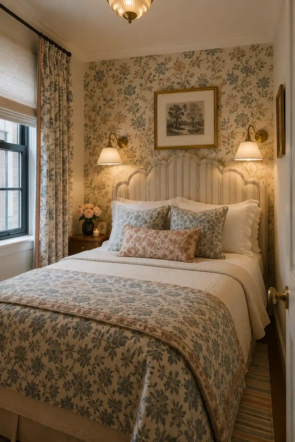 01 Layered Patterns Small Guest Bedroom