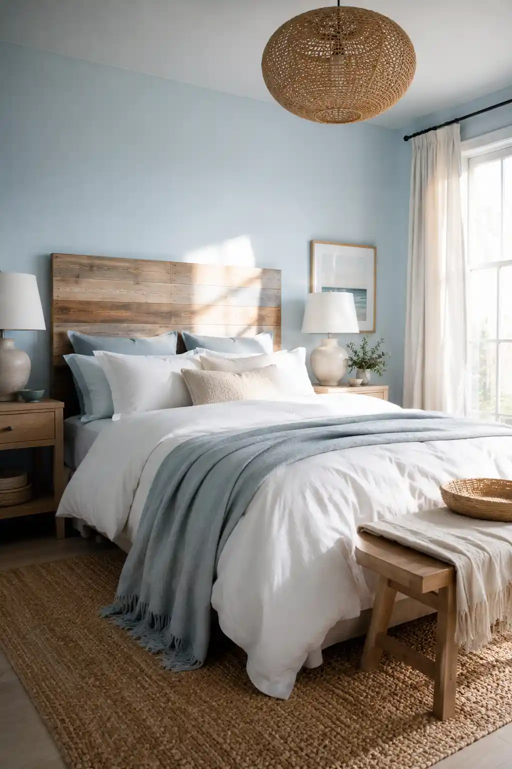 02 Light Blue Bedroom Raw Wood Textures