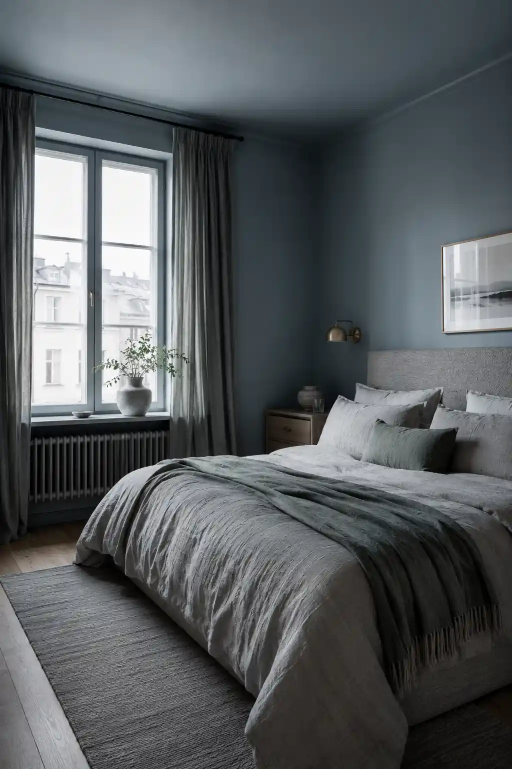 03 Muted Dirty Blue Bedroom
