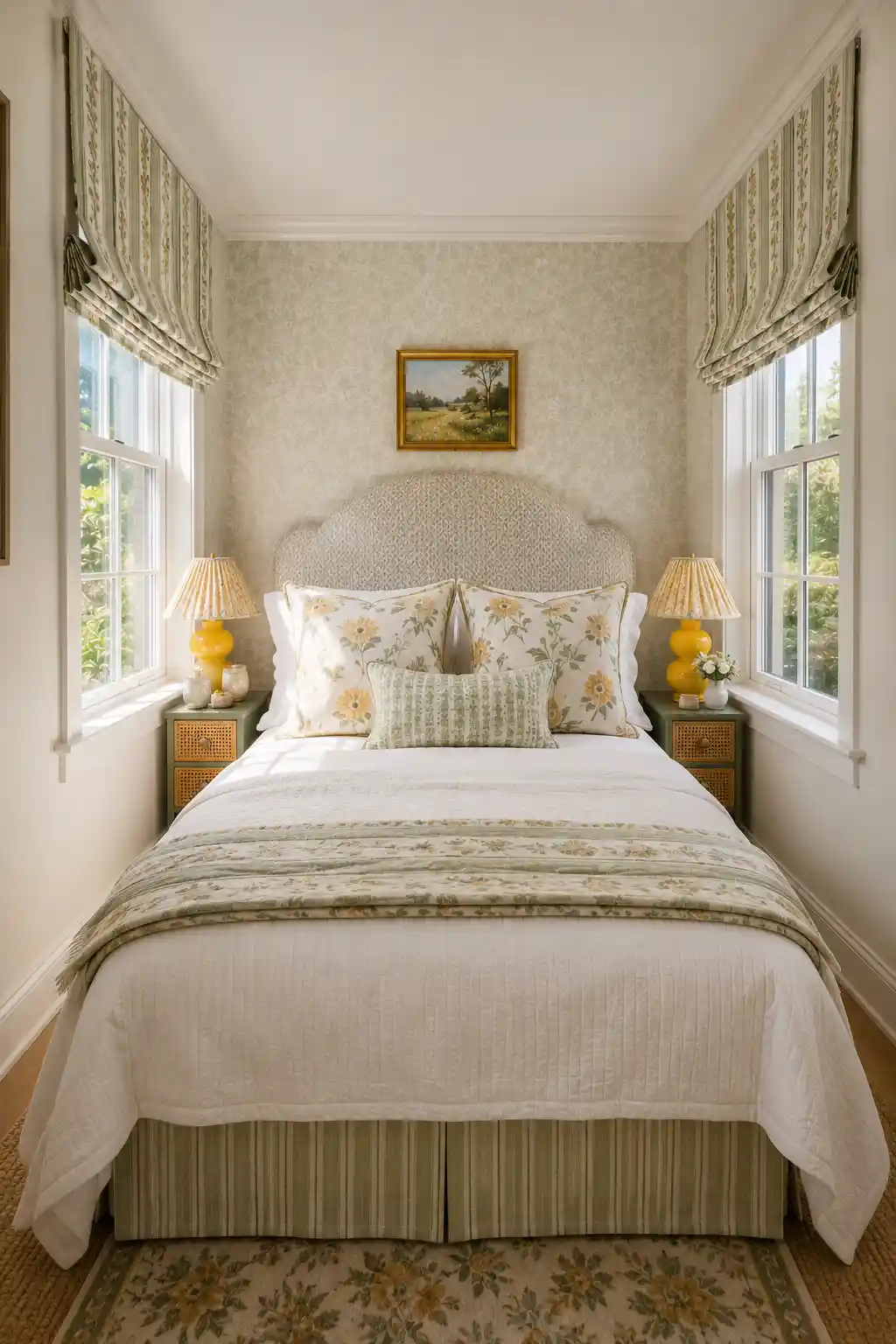 05 Bed Between Windows Bedroom