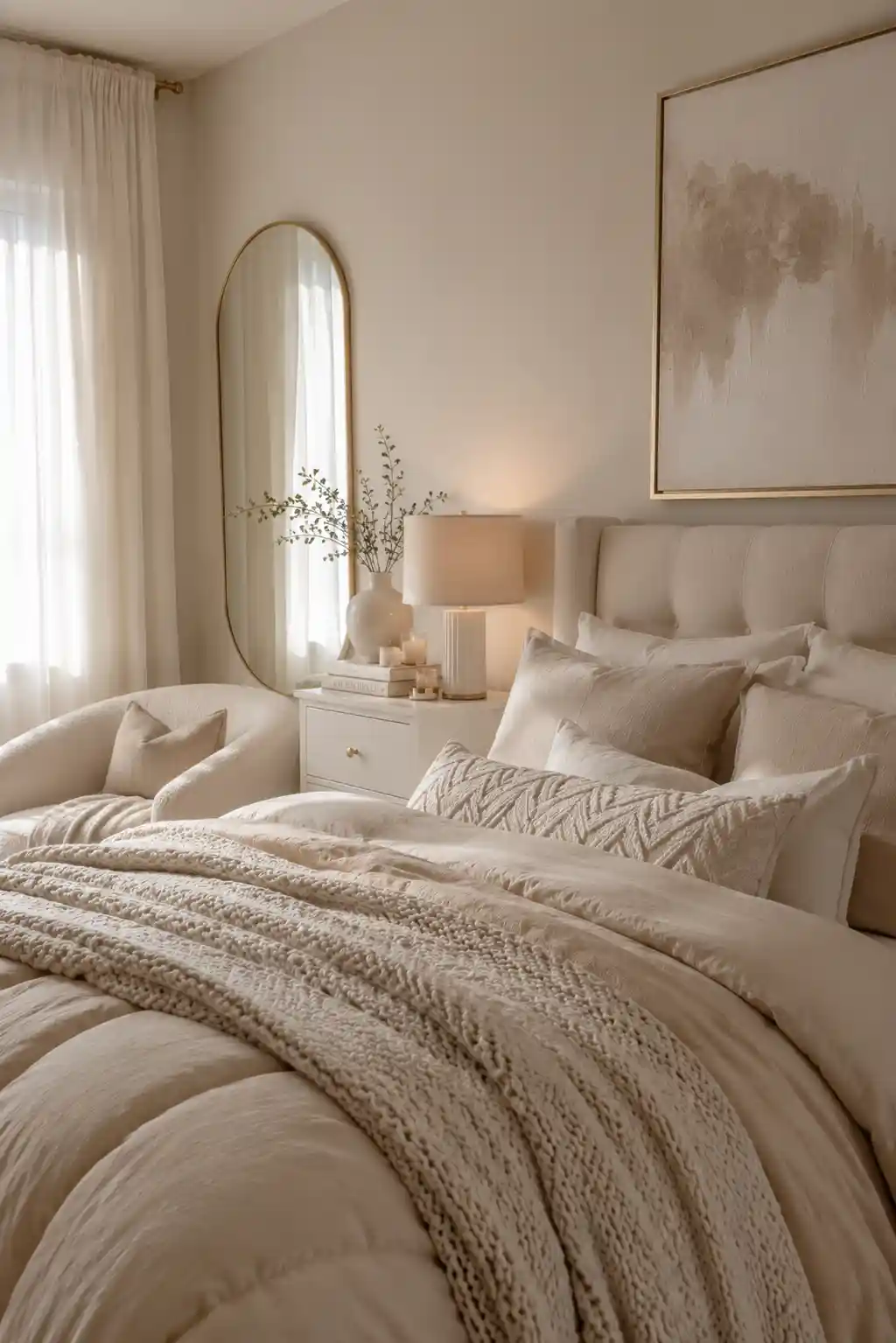 05 Monochrome Cream Bedroom
