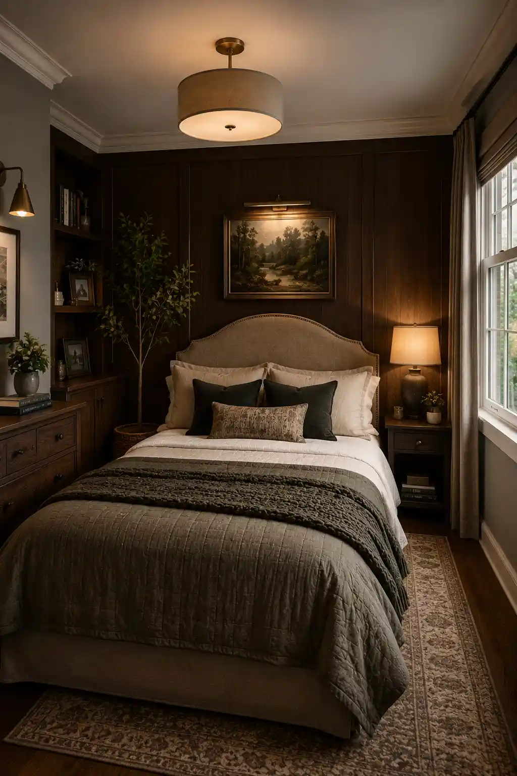 07 Dark Wood Small Bedroom