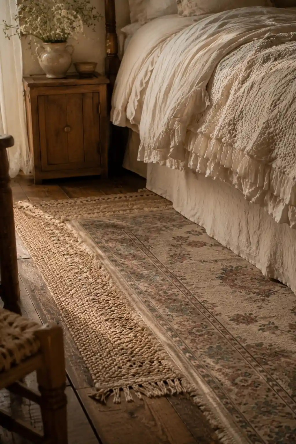 09 Layered Rugs Bedroom