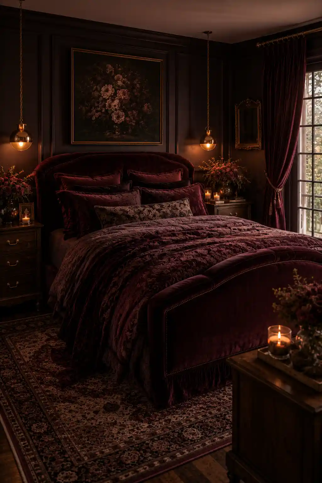 12 Burgundy Whisper Bedroom