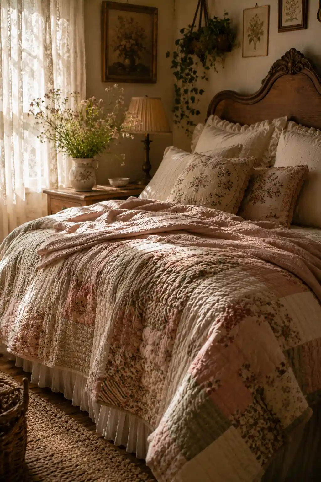 12 Hand Stitched Quilt Bedroom