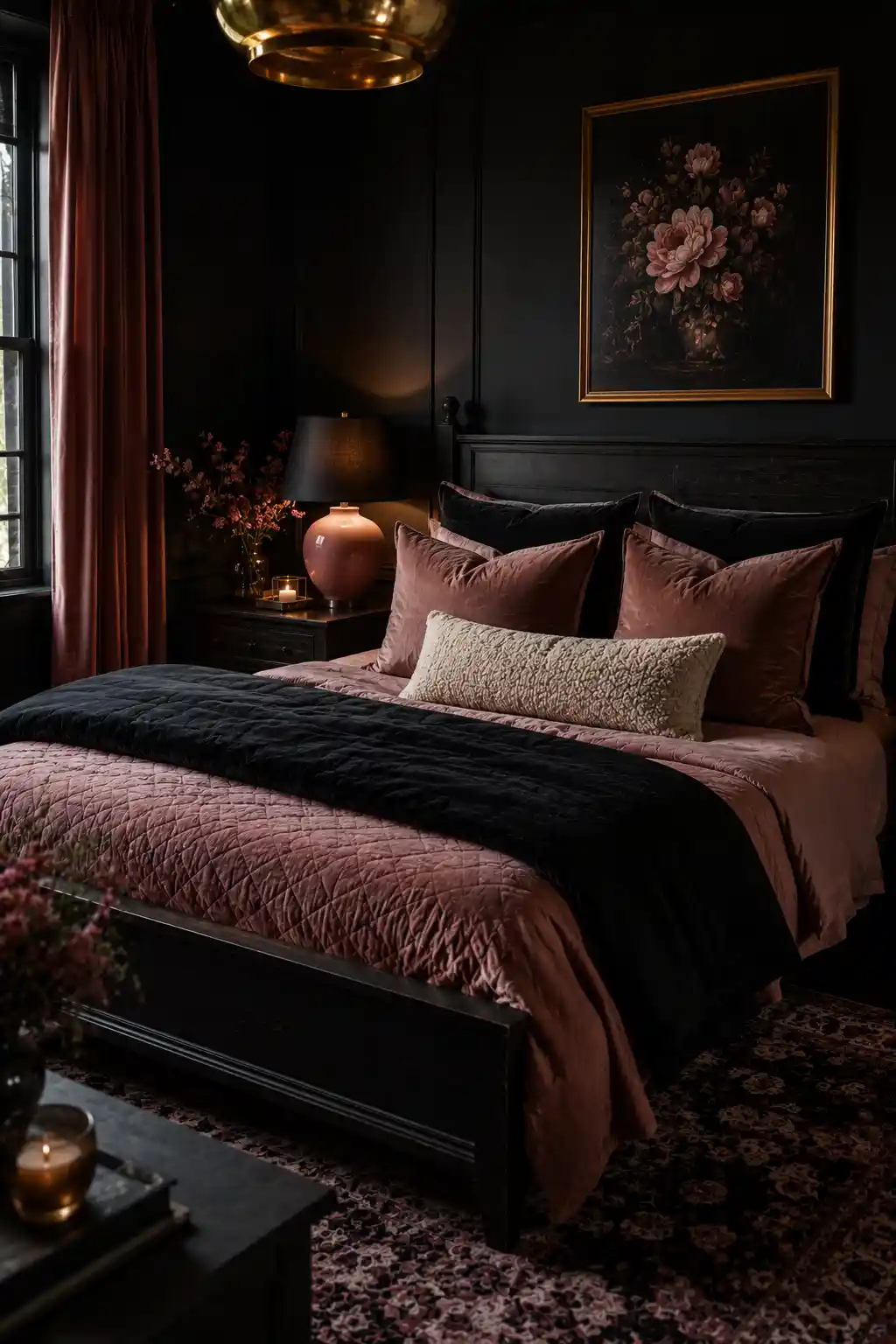 18 Blackened Blush Bedroom
