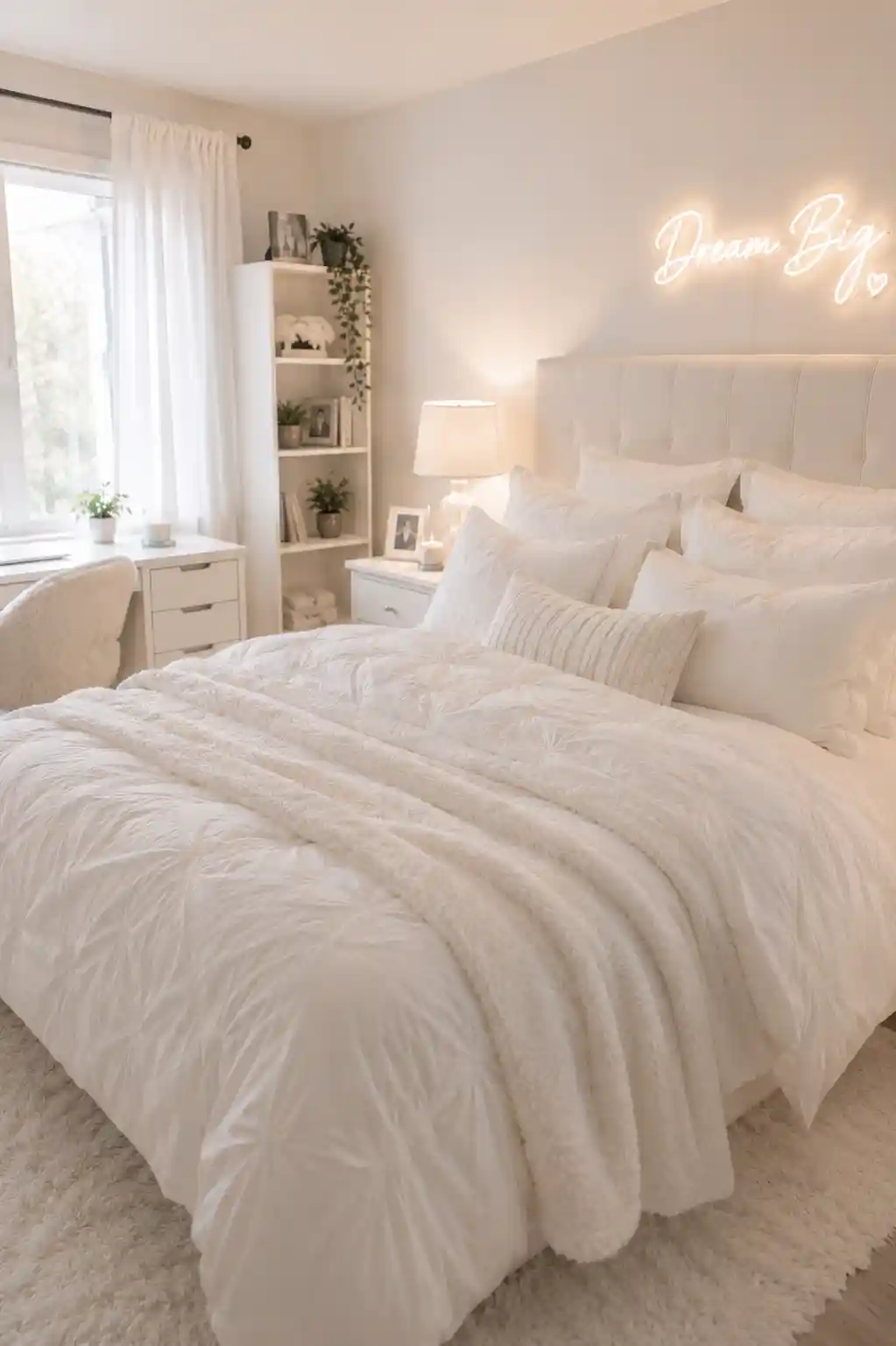 18 Fluffy White Bedroom