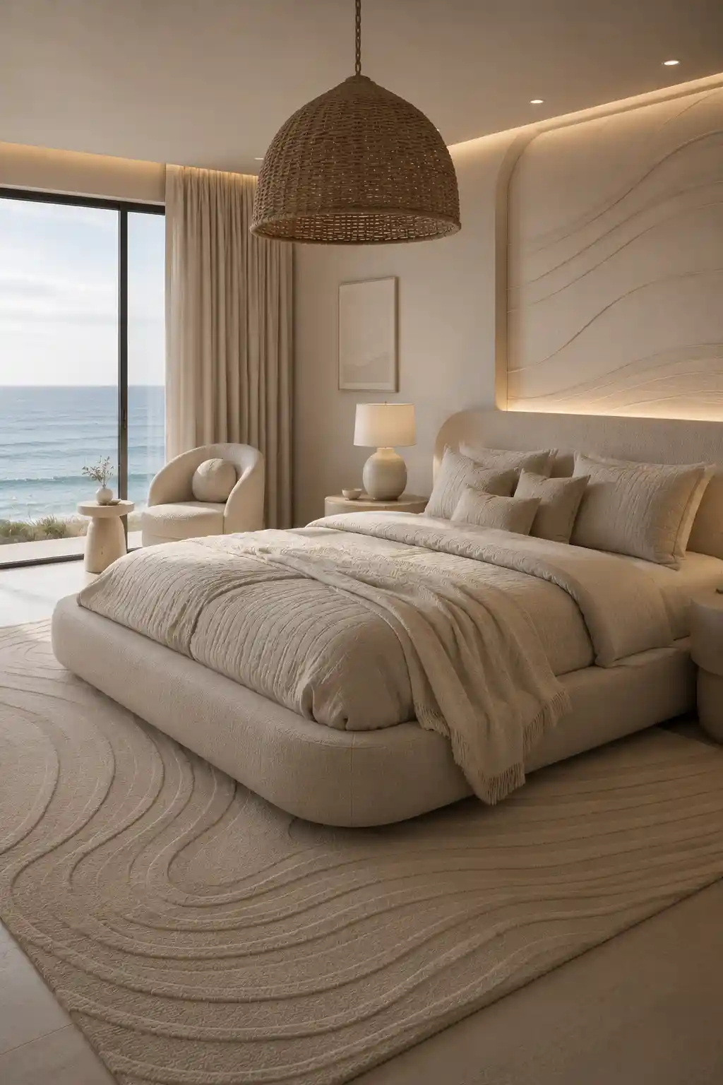 18 Wavy Neutral Bedroom