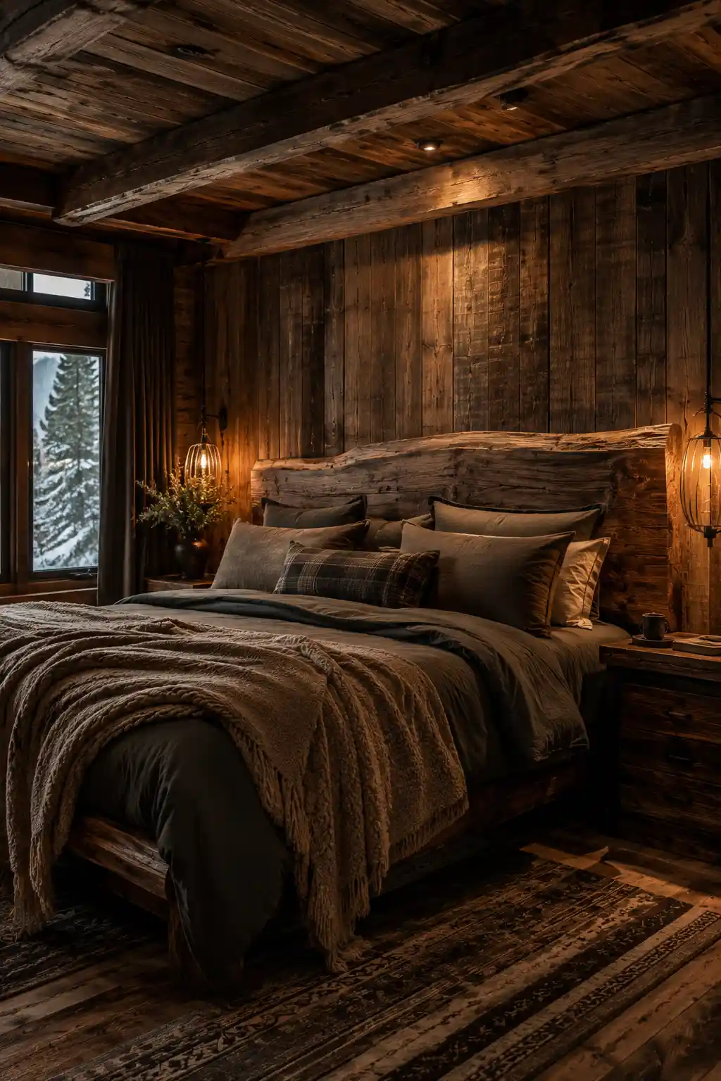 2 Raw Reclaimed Wood Bedroom