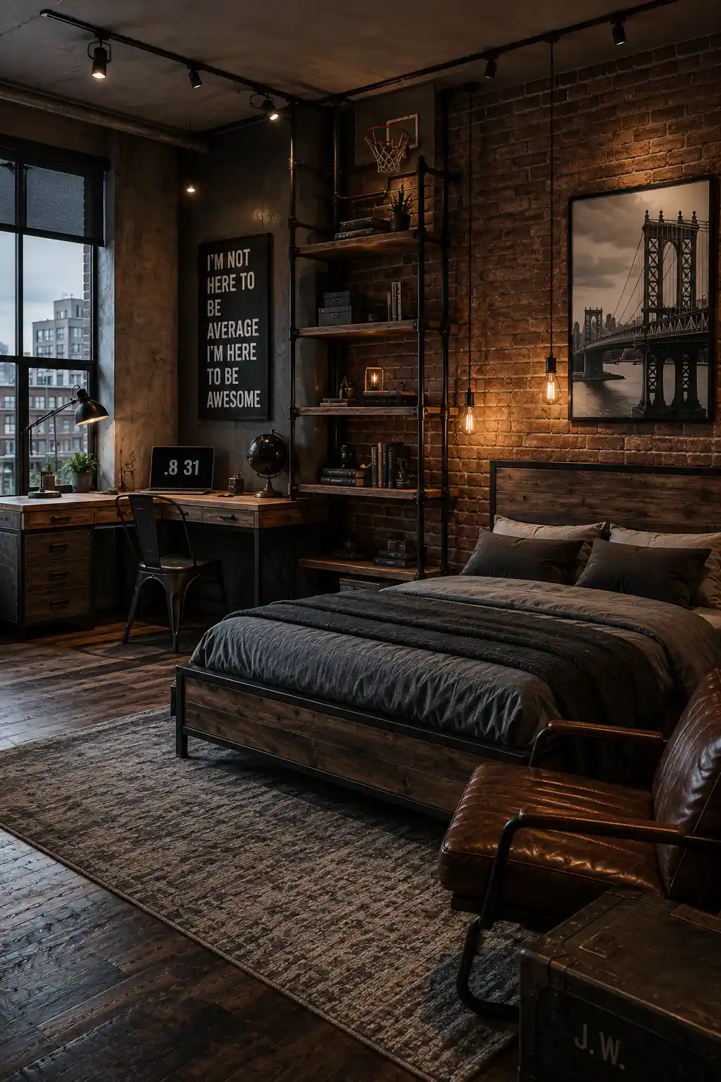 3 Industrial Loft Teen Bedroom