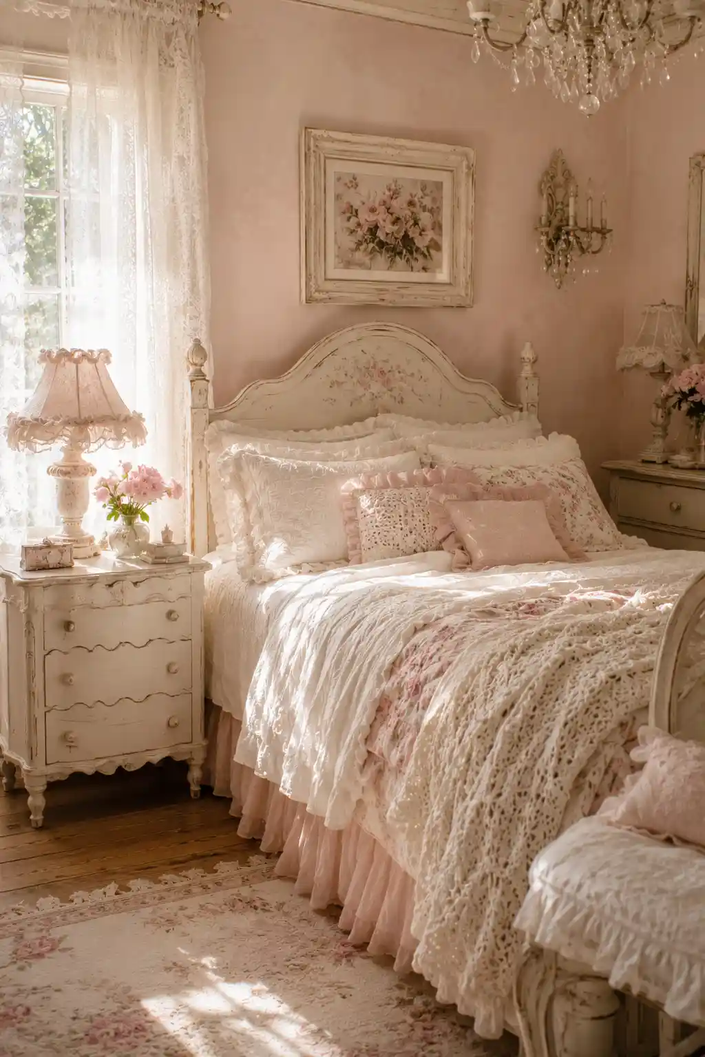 Bright Airy Shabby Bedroom0A