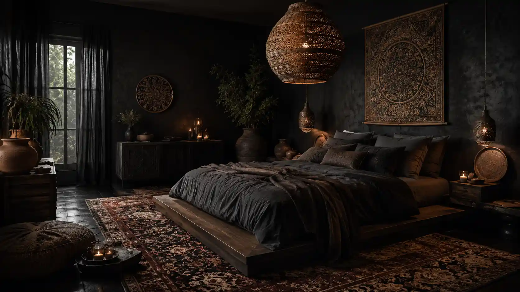 Dark Boho Bedroom Ideas