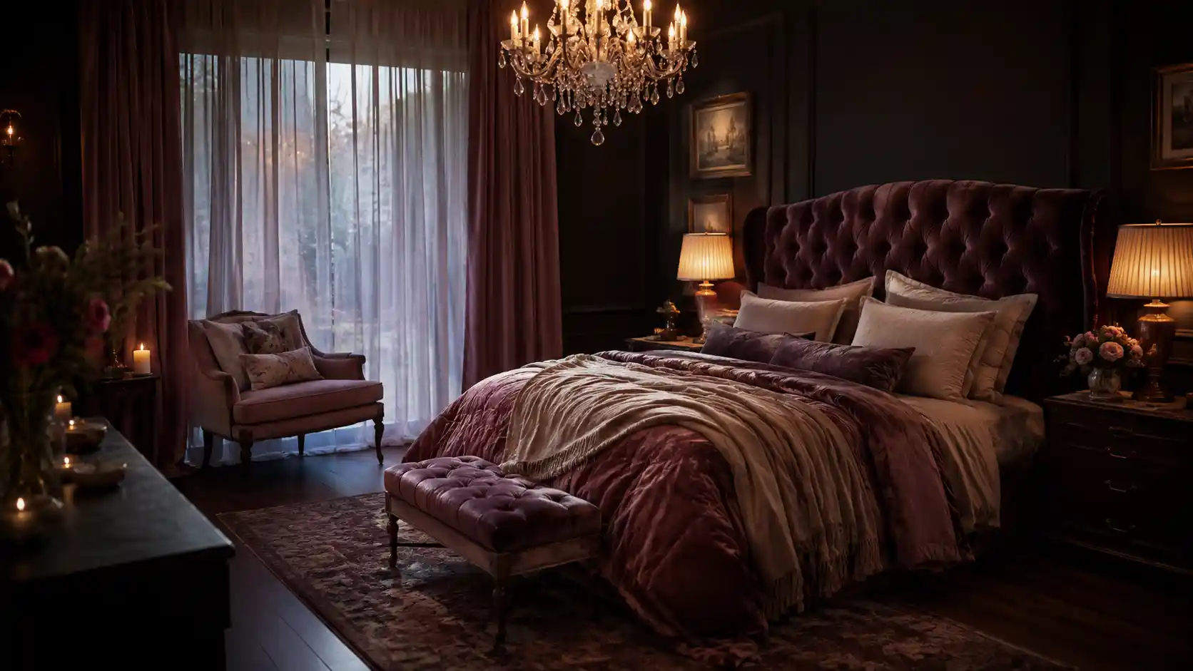 Moody Feminine Bedroom Ideas