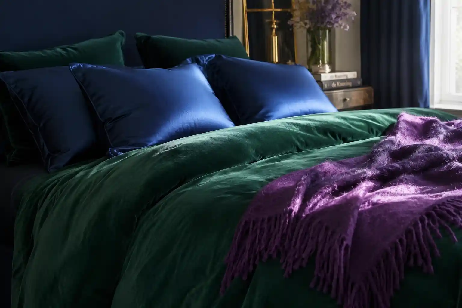 Jewel-Toned Velvet Bedding