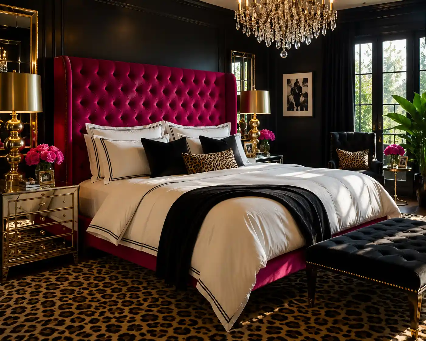 Hot Pink Glamour with Bold Leopard Prints