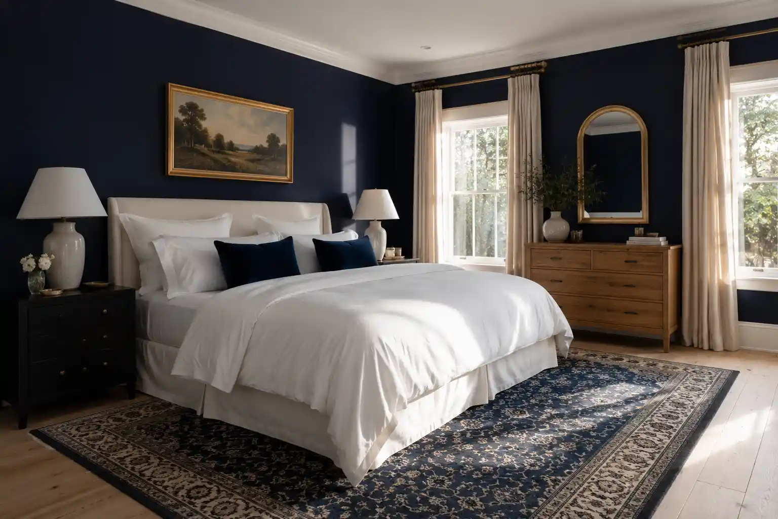 The Classic Navy and White Palette