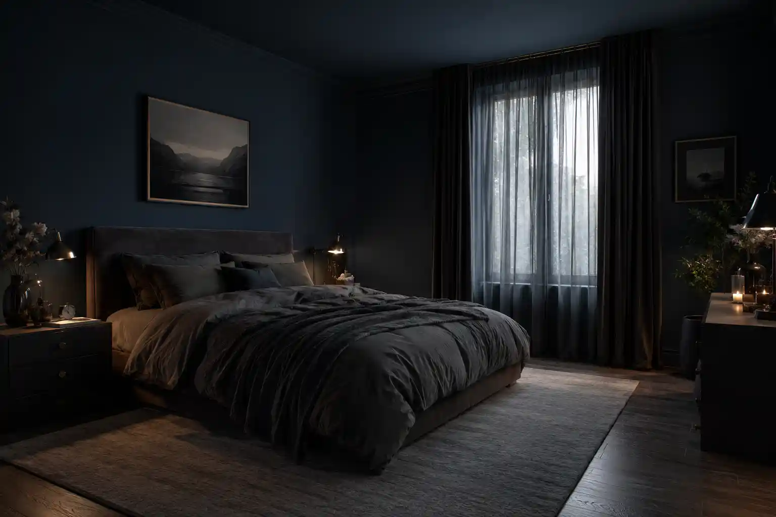 The Enveloping Depth of Midnight Blue Walls