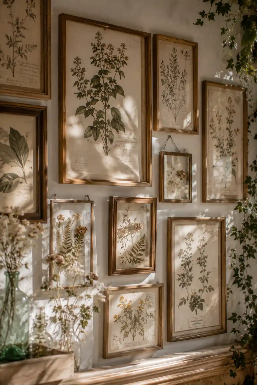 Botanical Wall Art and Pressed Flowers