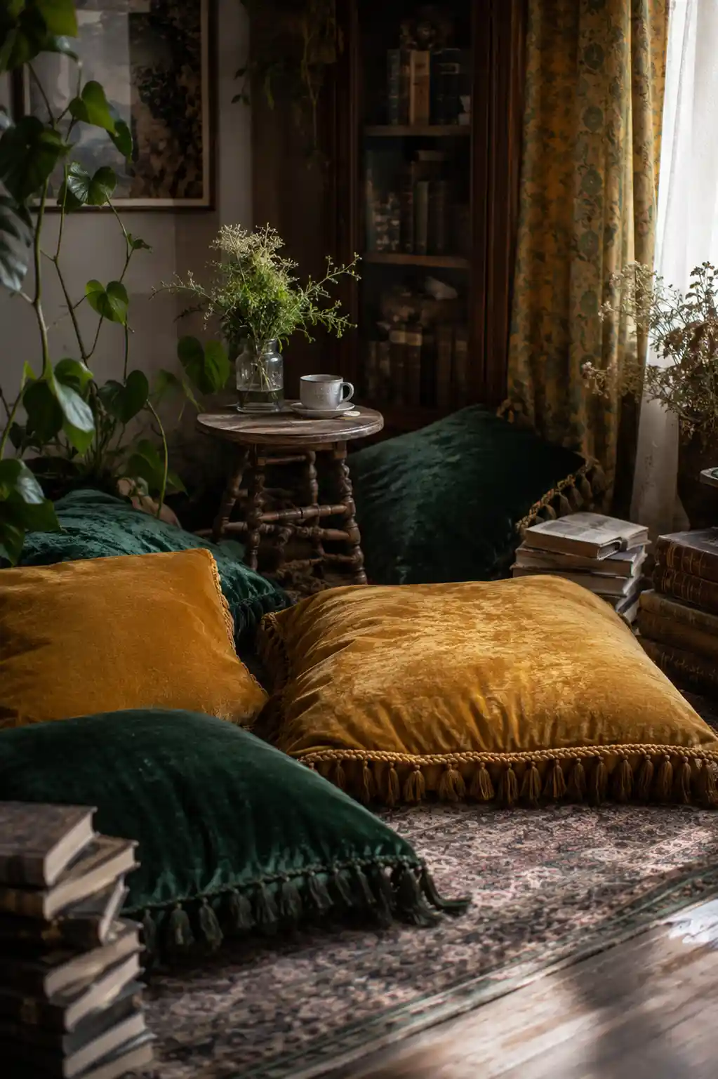 Plush Velvet Floor Cushions