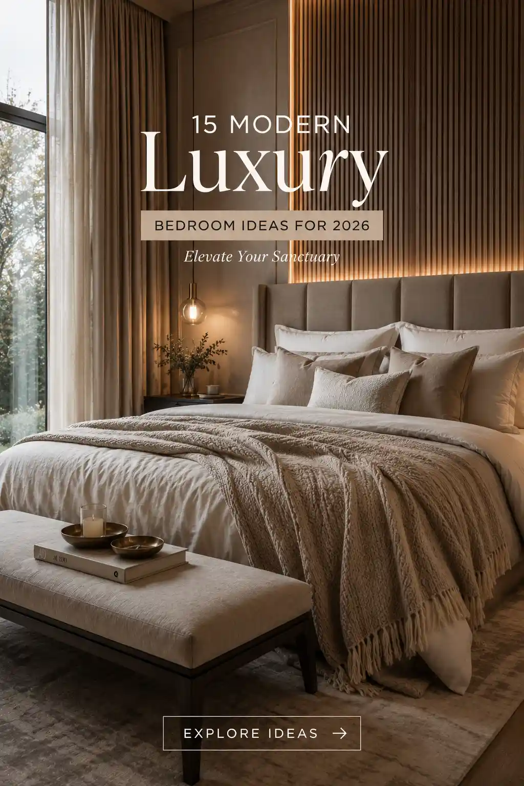 15 Modern Luxury Bedroom Ideas for 2026 to Elevate Your Sanctuary