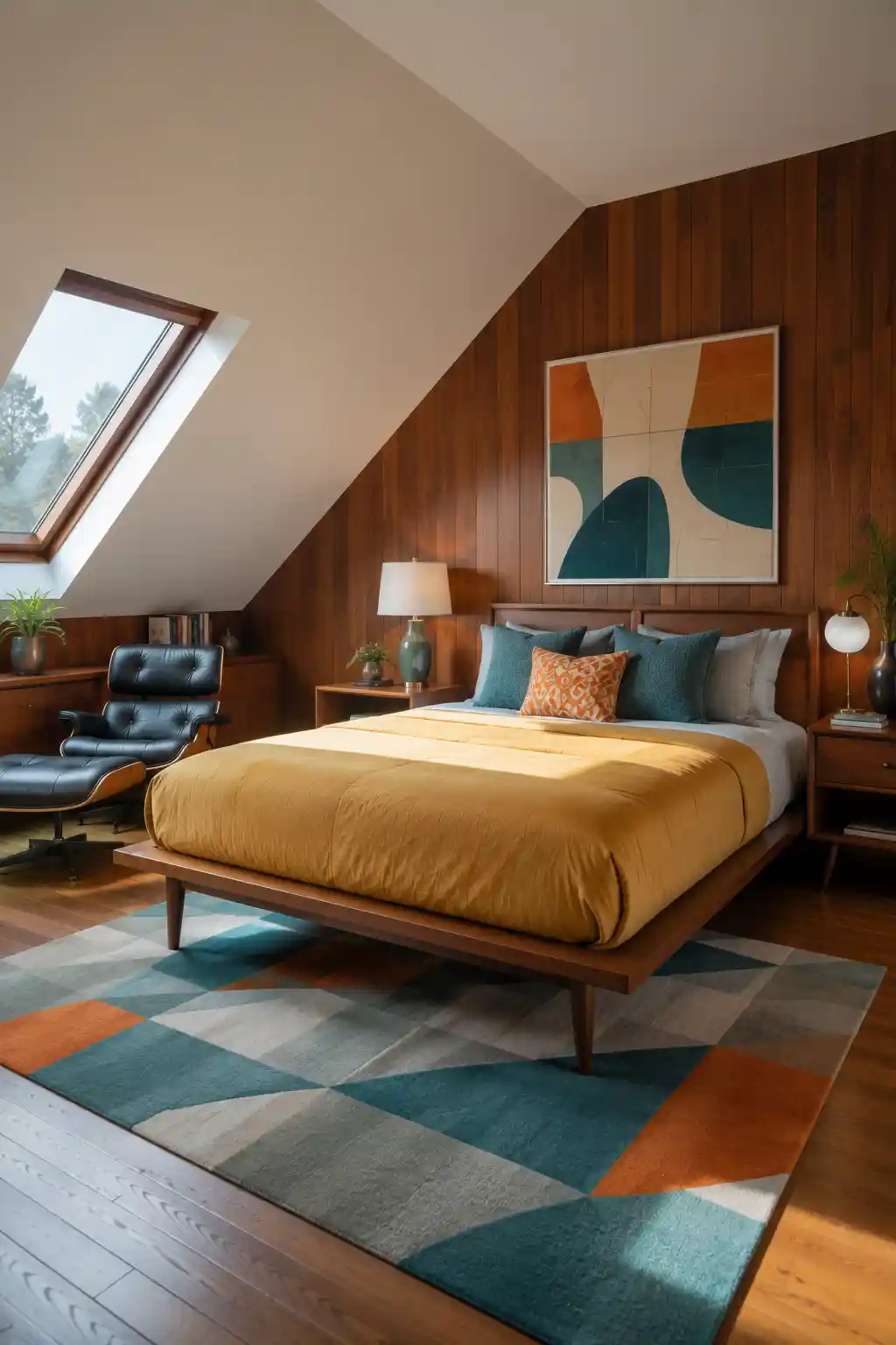 Mid-Century Modern Flair in the Loft