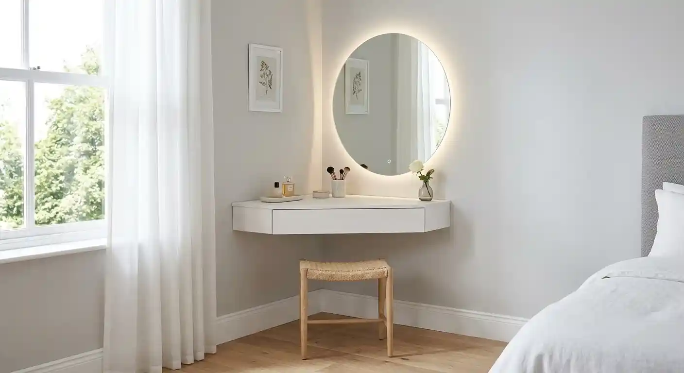 16 Harness The Power Of The Corner Vanity Clean
