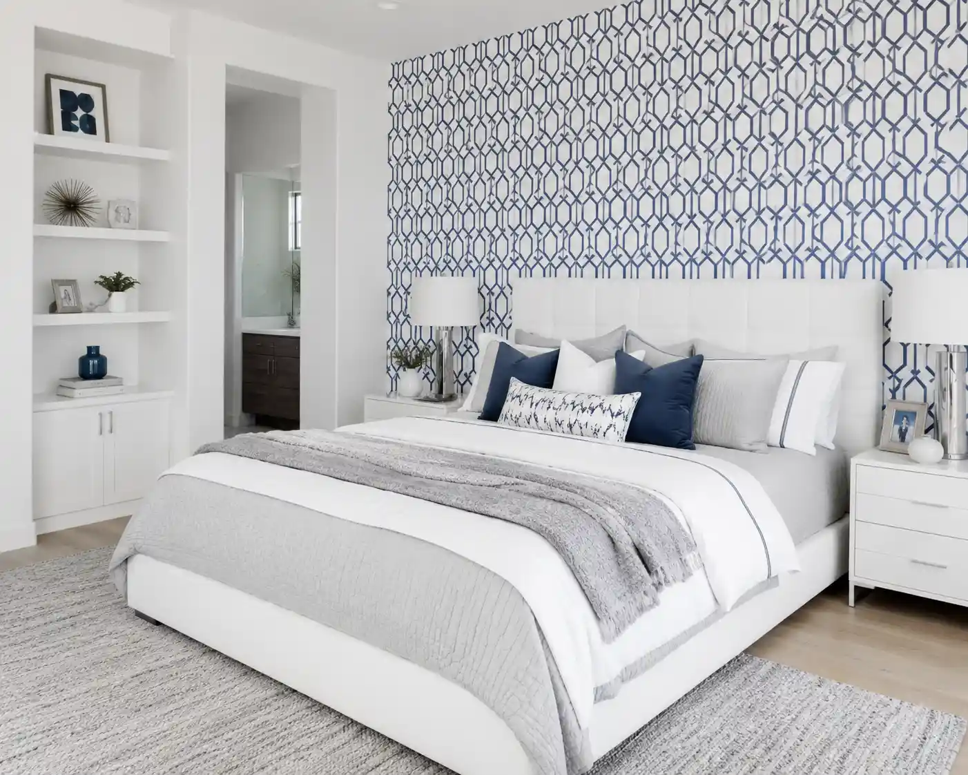 Geometric Blue Patterning
