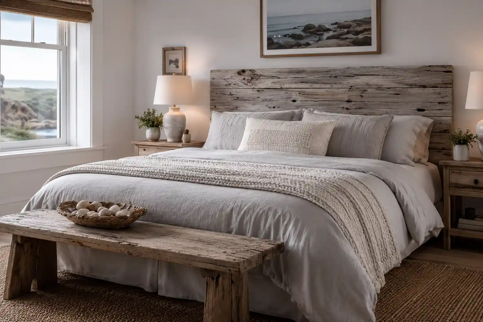 Weathered Driftwood Textures and Rustic Accents