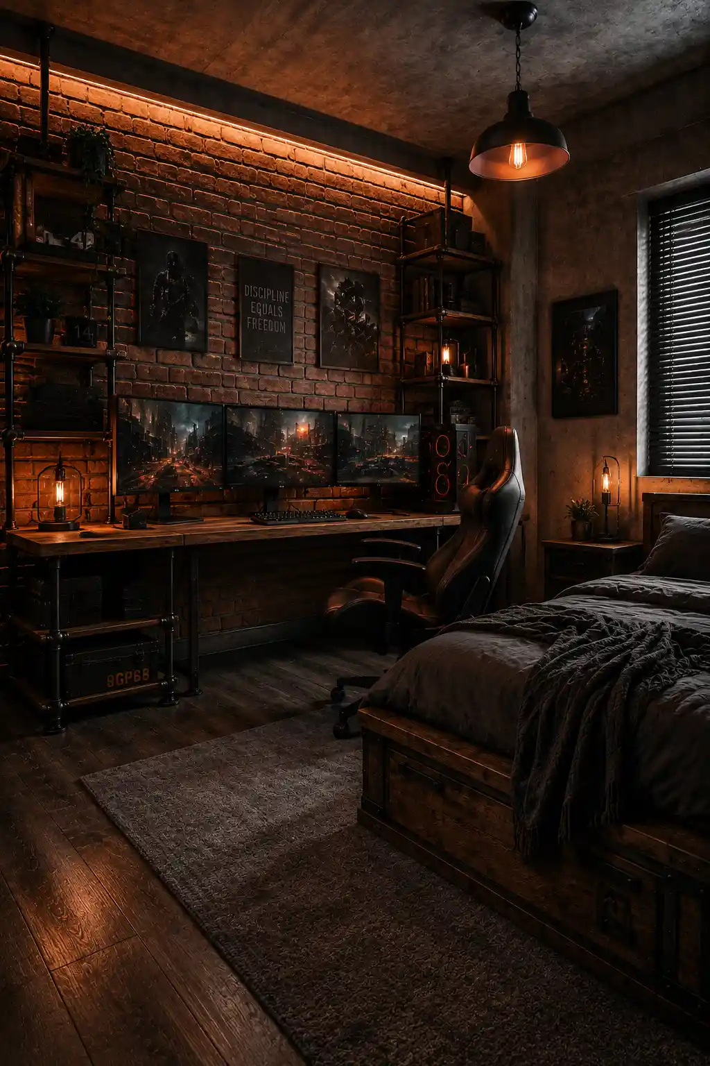 Industrial Dark Mode Design