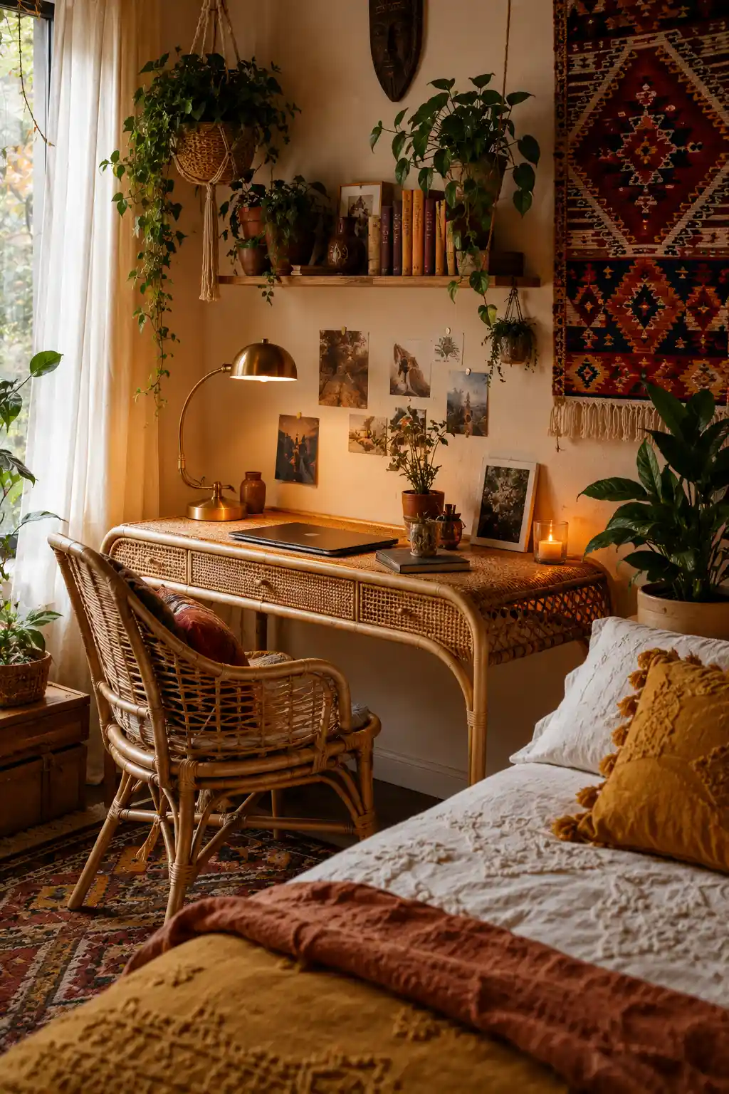 Eclectic Bohemian Workspace