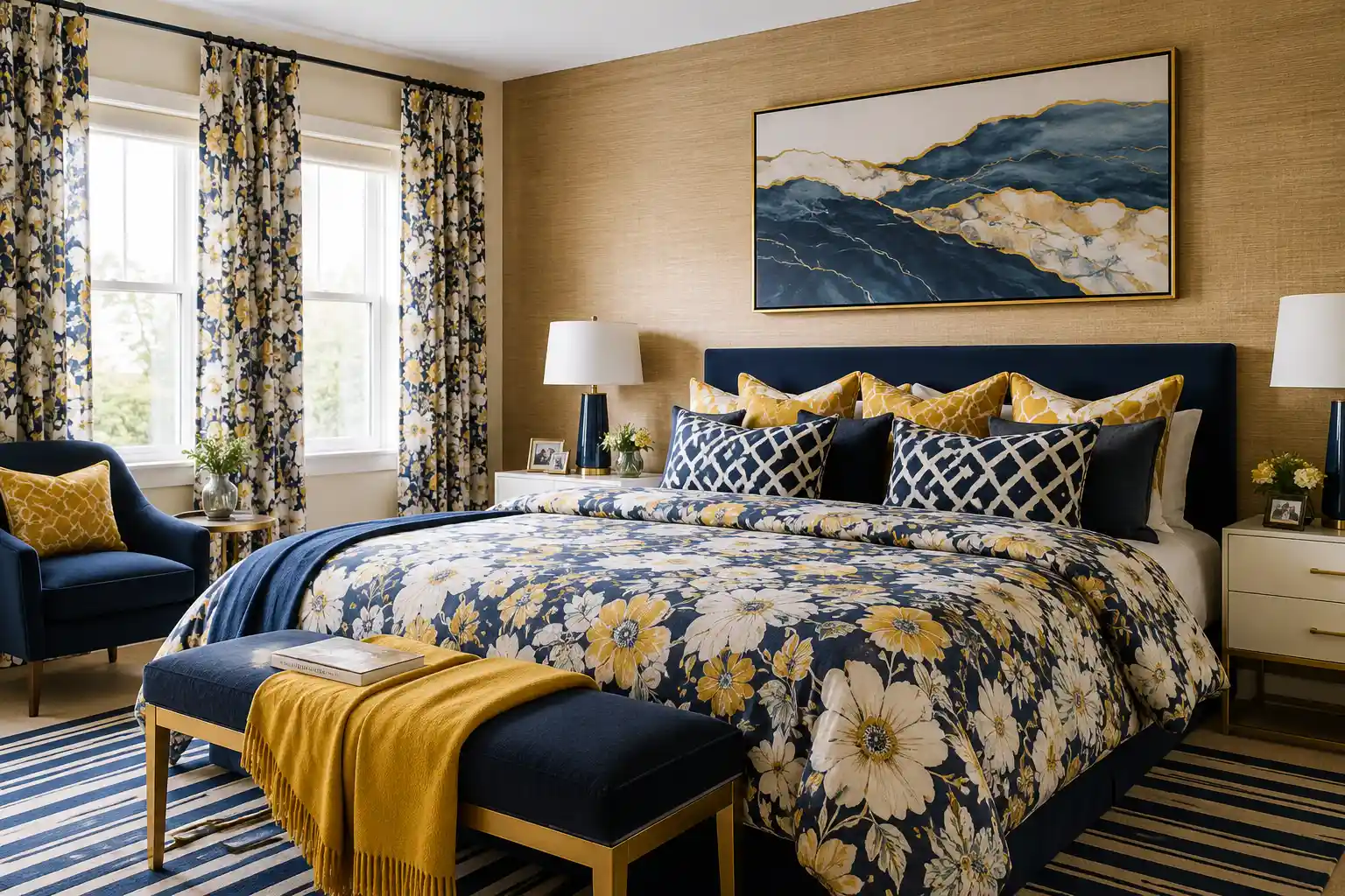 Mixing Floral and Geometric Patterns