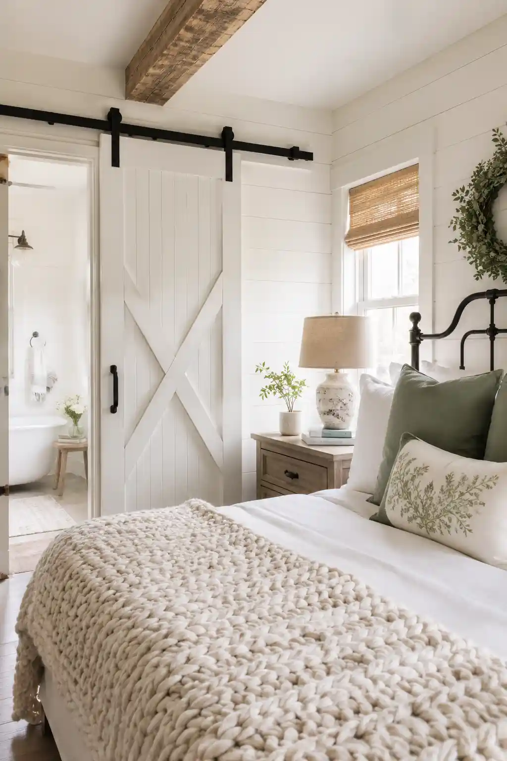 Timeless Charm with White Farmhouse Sliders