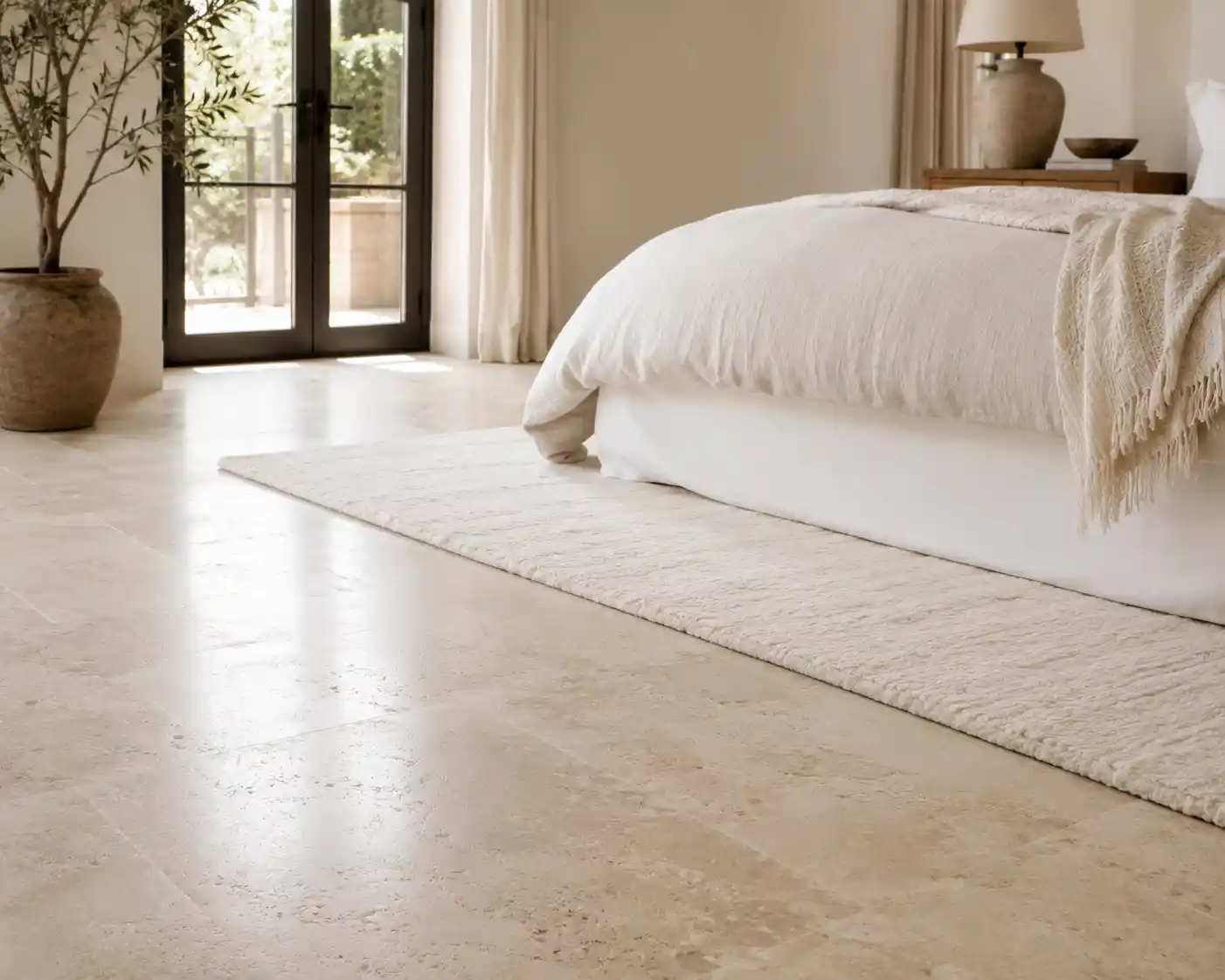 Polished Travertine Stone Flooring
