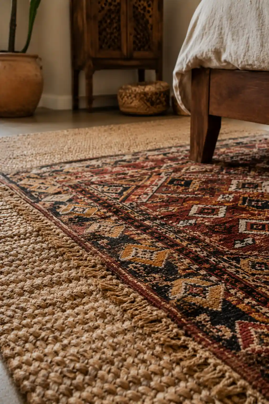 Layer Mixed Patterned Rugs
