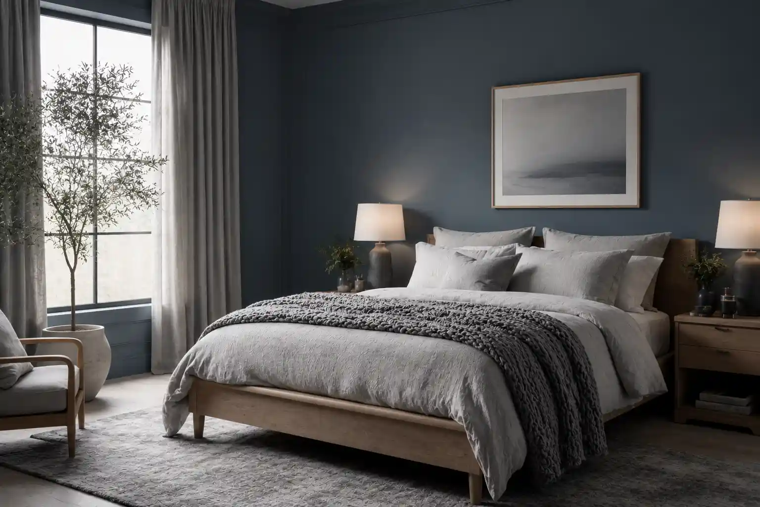 Slate Blue for a Calm, Atmospheric Retreat
