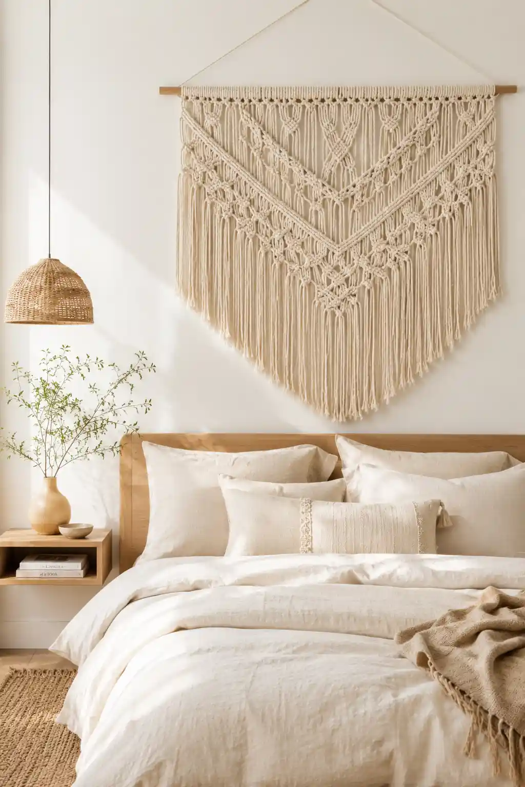 Macramé Wall Art as a Soft Focal Point