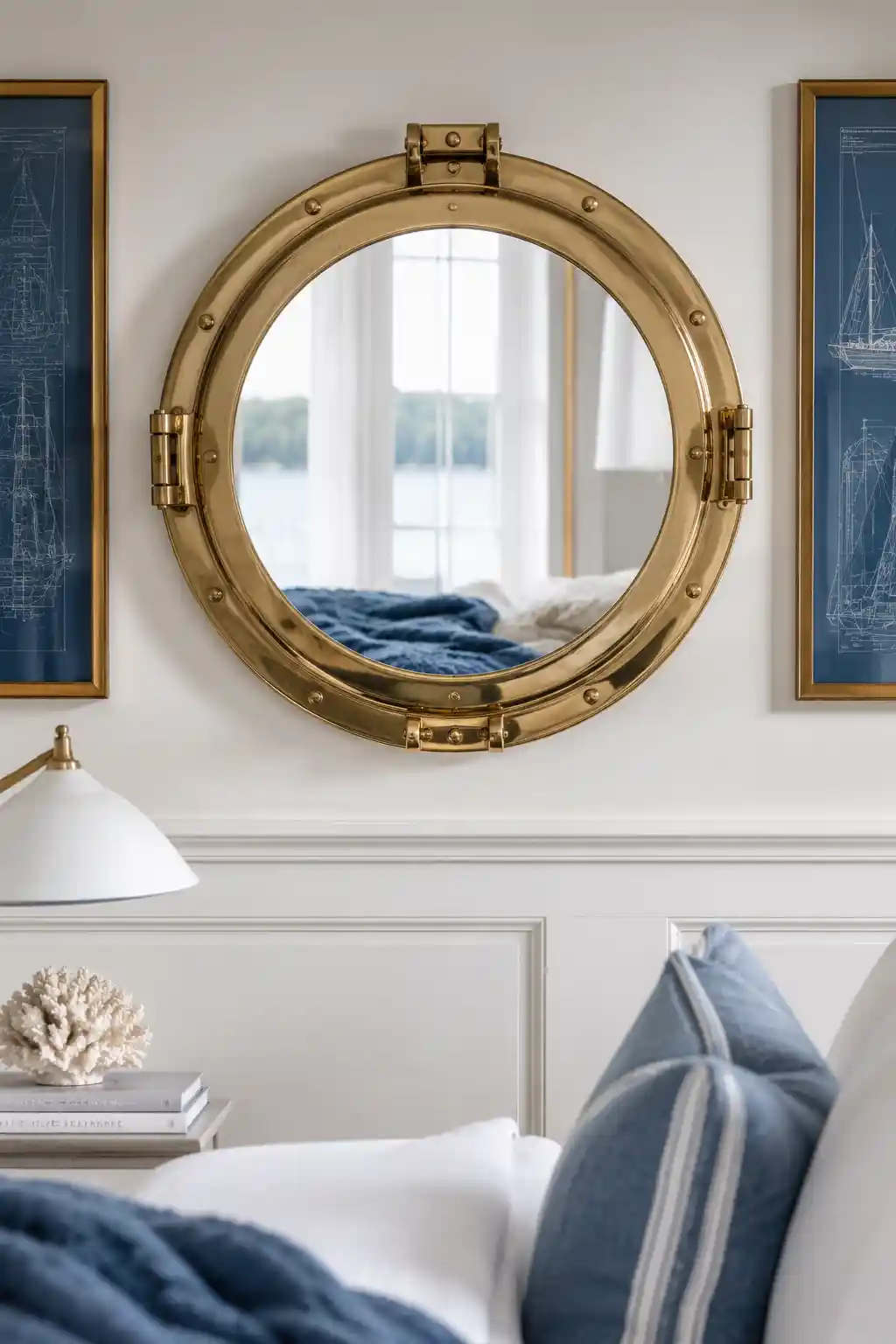 Architectural Porthole Mirror Details