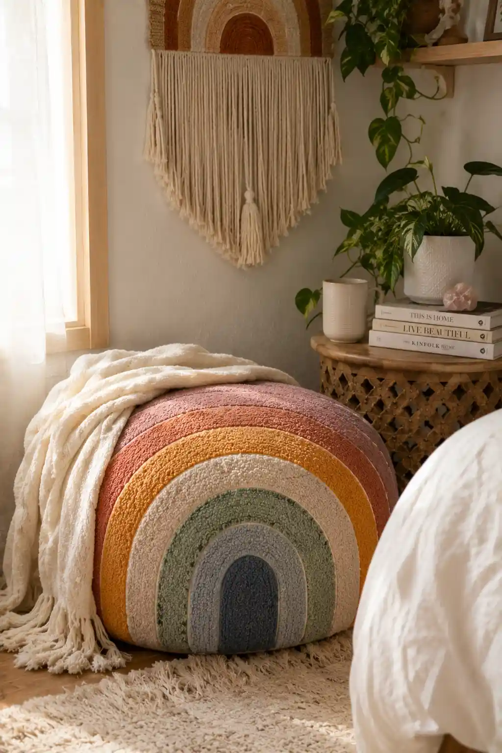 Rainbow-Hued Reading Nook