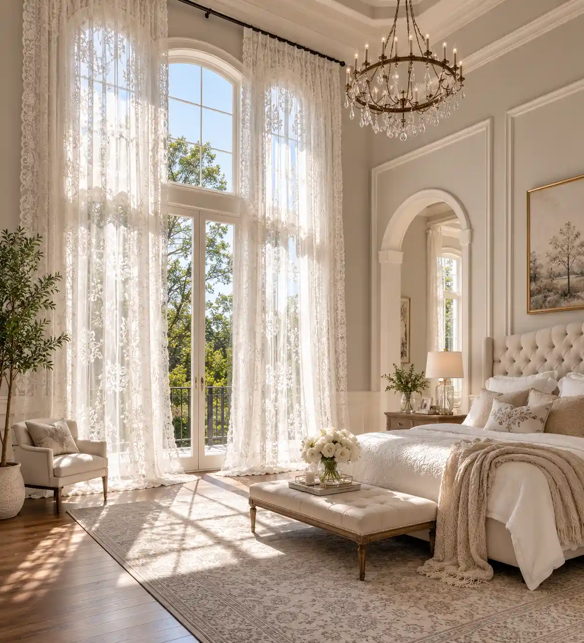 Sheer Lace in a Grand Master Suite