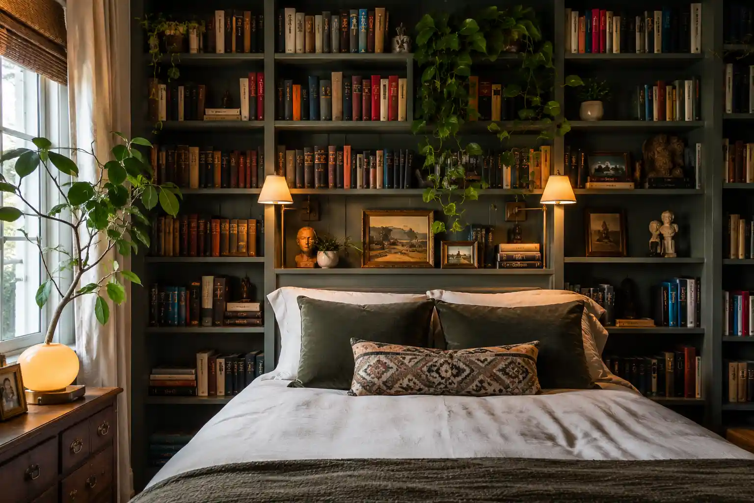 Bookshelf as a Headboard