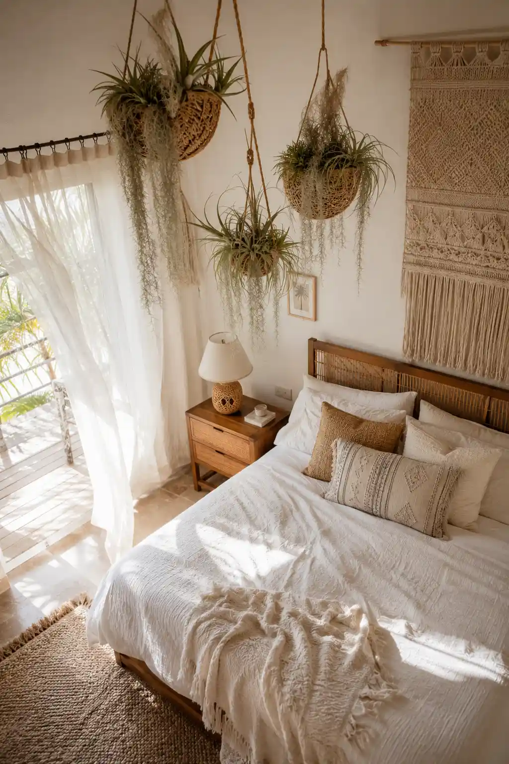 Woven Seagrass Baskets and Air Plant Arrangements