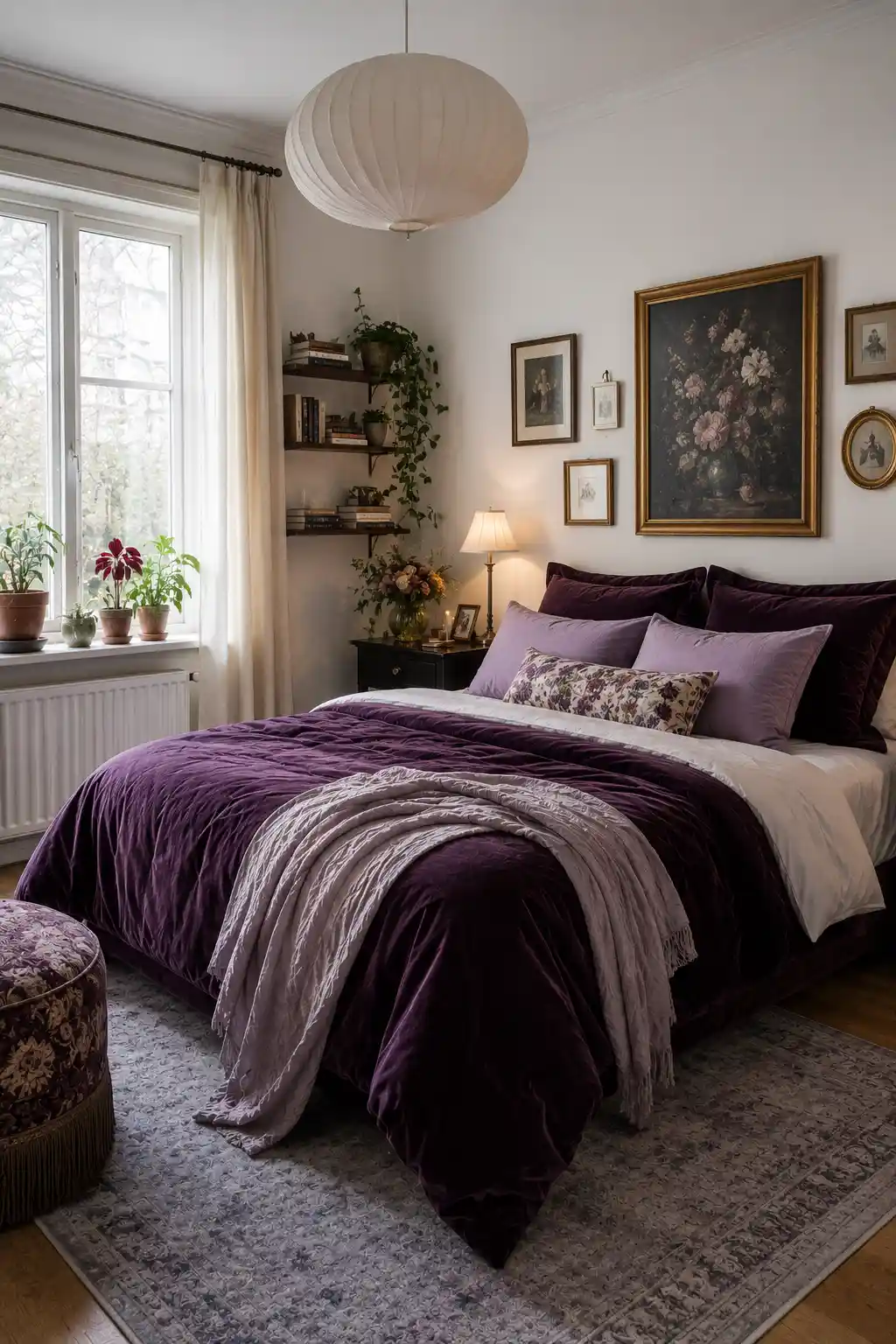 Vibrant Lilac and Deep Purple Accents