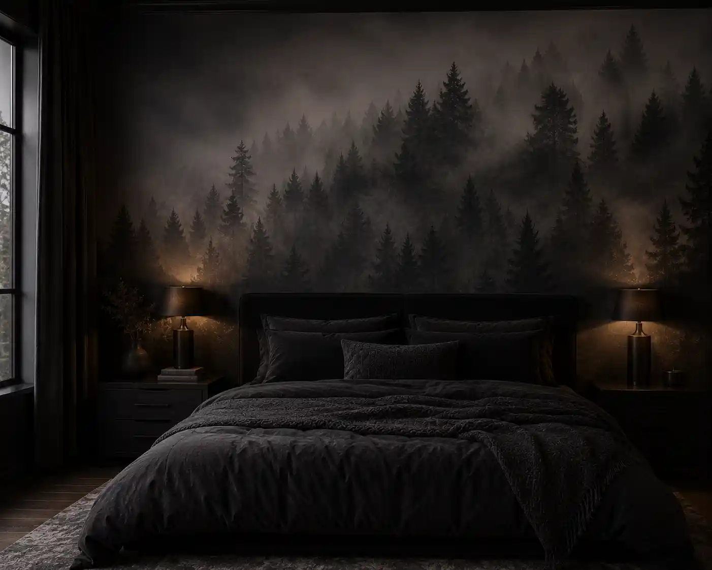 Immersive Wall Murals for Dreamy Depth