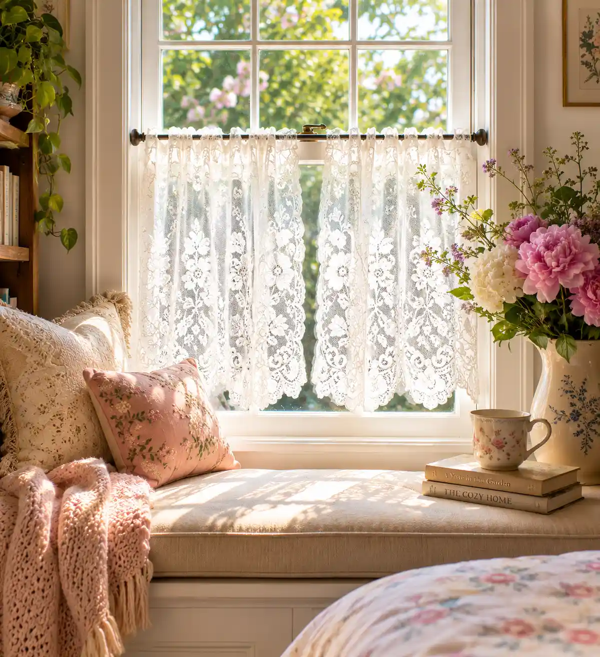 Short Cafe-Style Lace Curtains