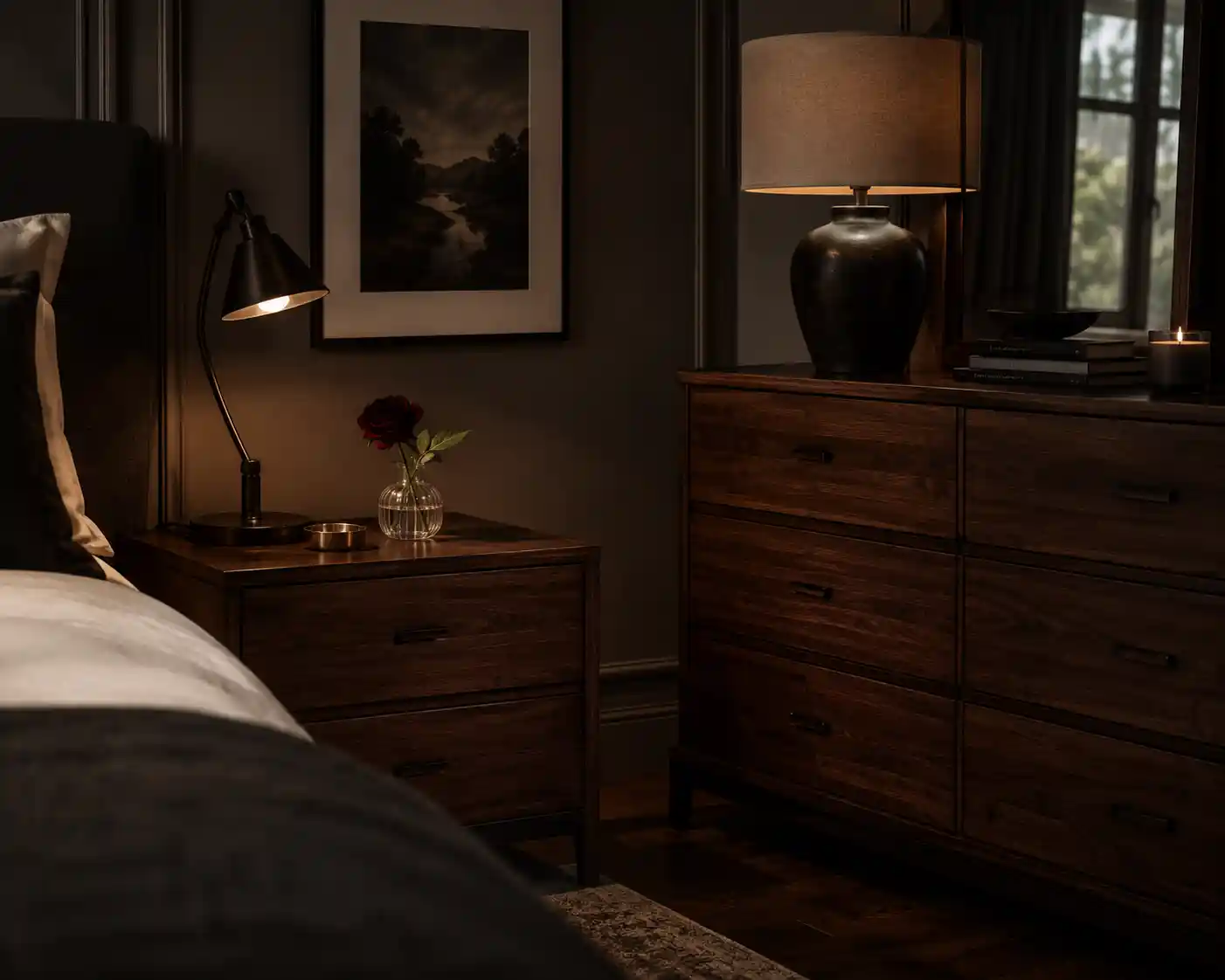 Dark Walnut Wood Elements