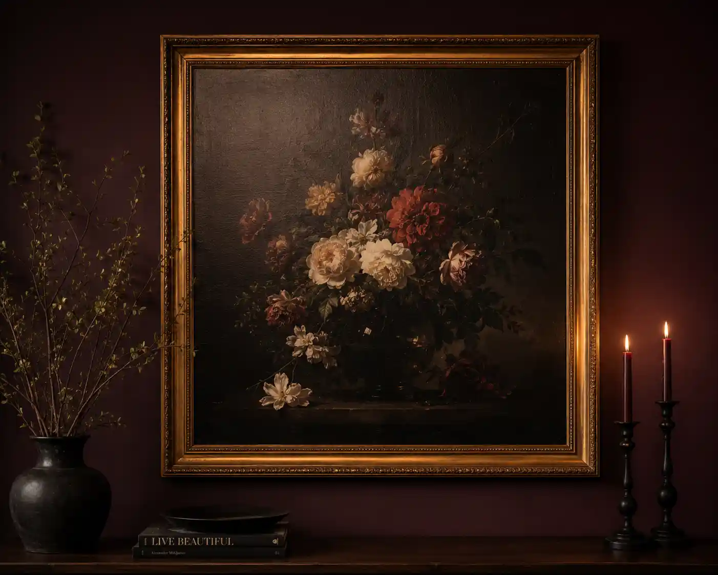 Dramatic Moody Botanical Art