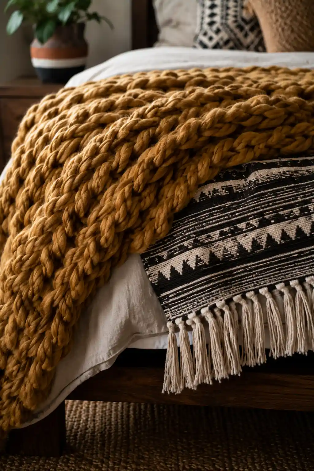 Layer Mixed Texture Throws