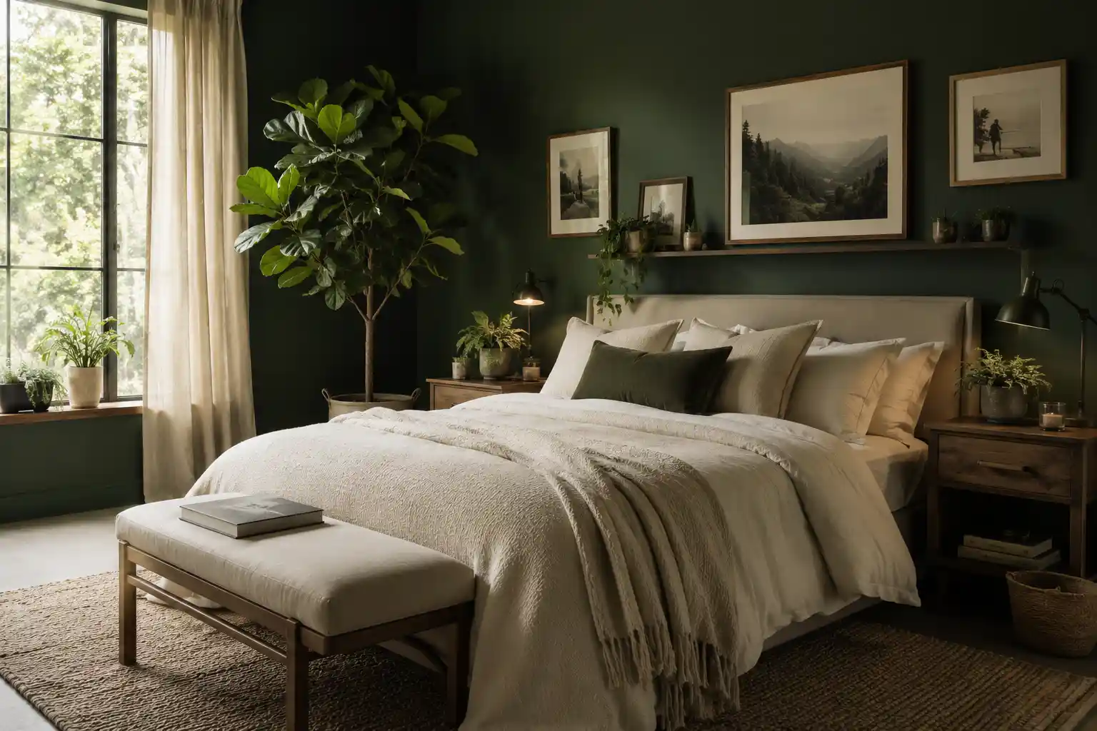 Forest Green for a Lush, Enveloping Feel