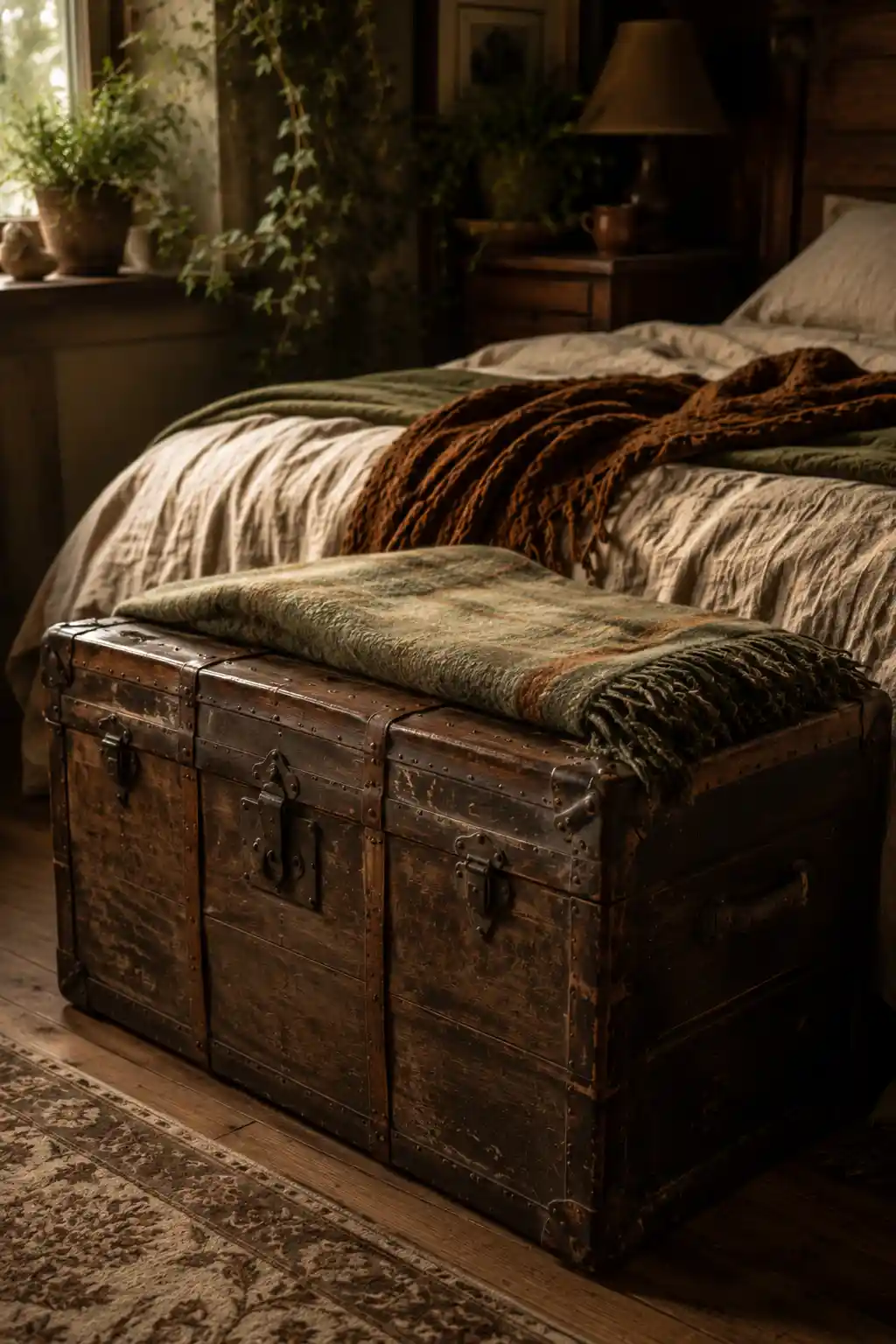 Rustic Vintage Trunk Storage