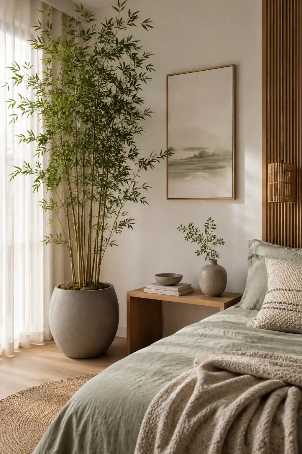 Earthy Linen Bedding in Muted Tones
